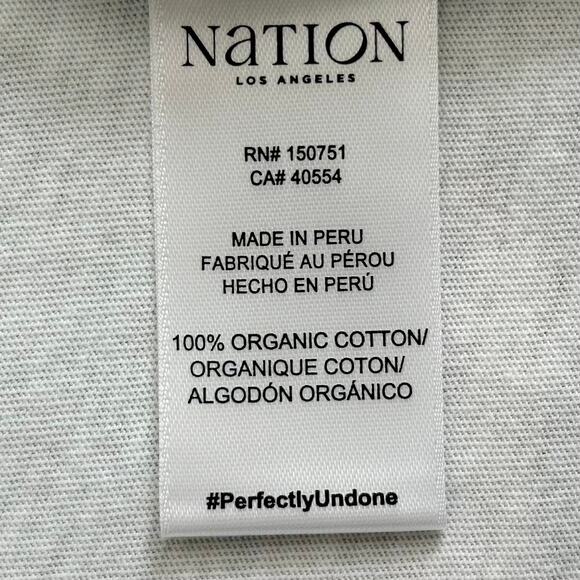 Nation LTD White Drop Shoulder Puff Sleeve Sandra Boatneck Top - Picture 9 of 10